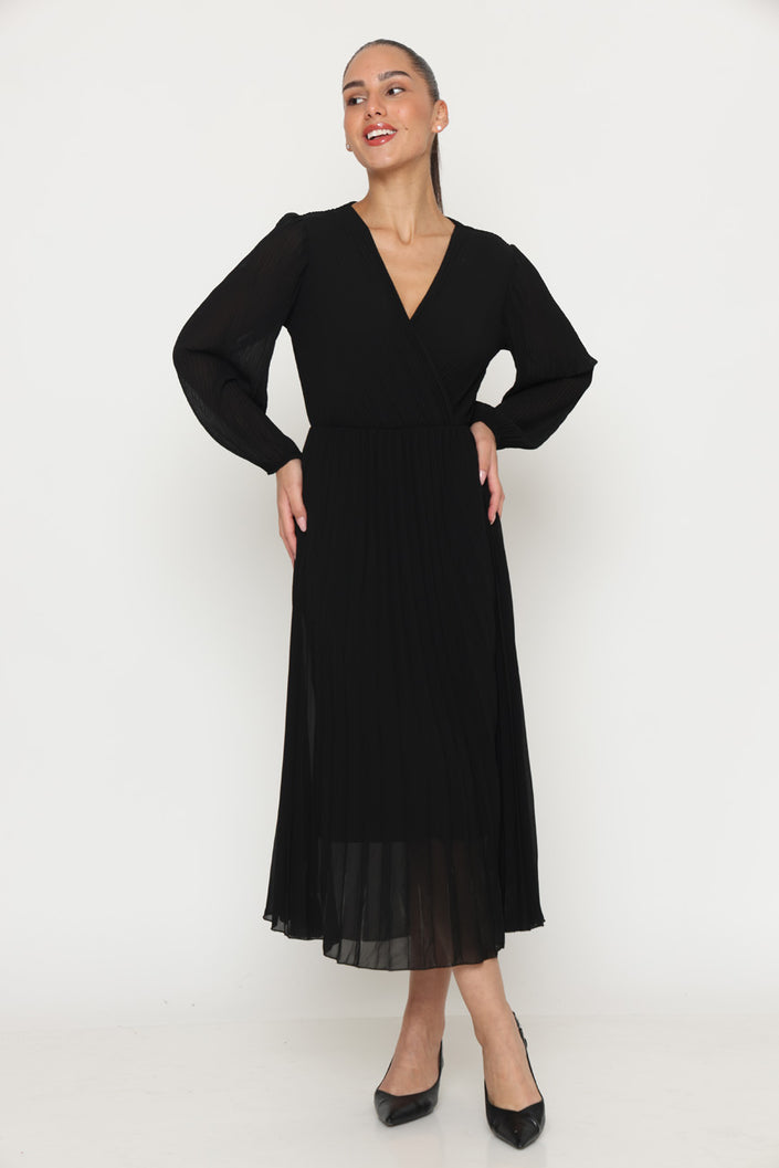 שמלת פליסה מעטפת - 14149