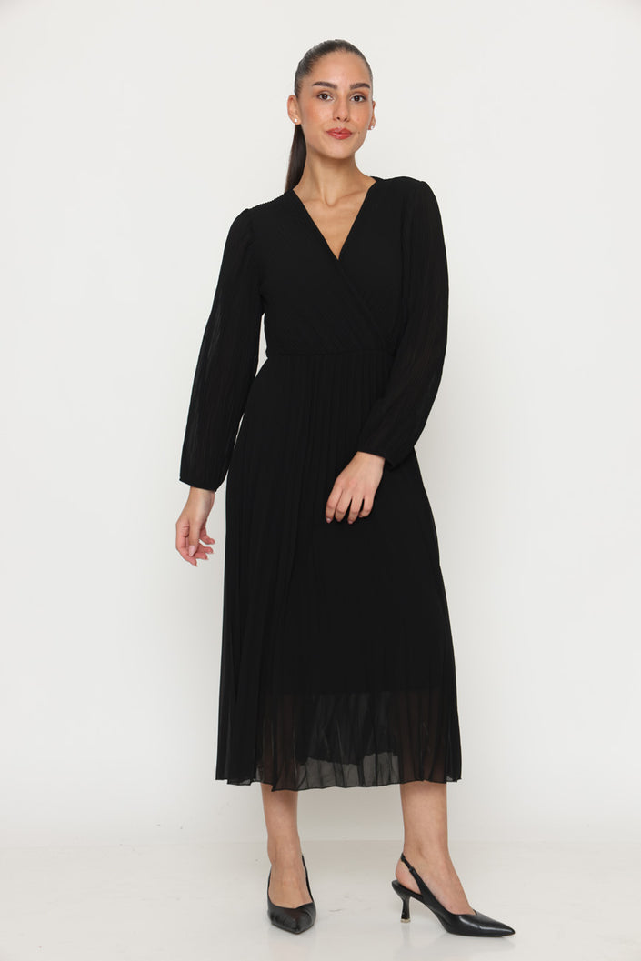 שמלת פליסה מעטפת - 14149