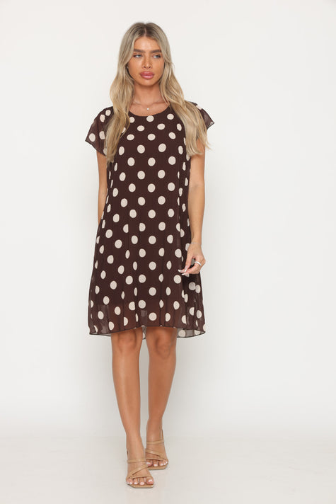 14047 - שמלת פליסה נקודות