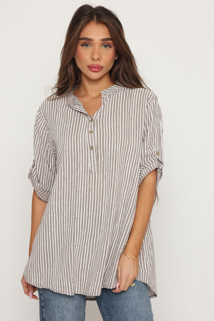 13878 - חולצת שינה פסים