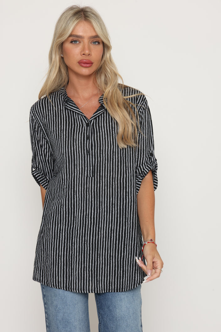 13878 - חולצת שינה פסים