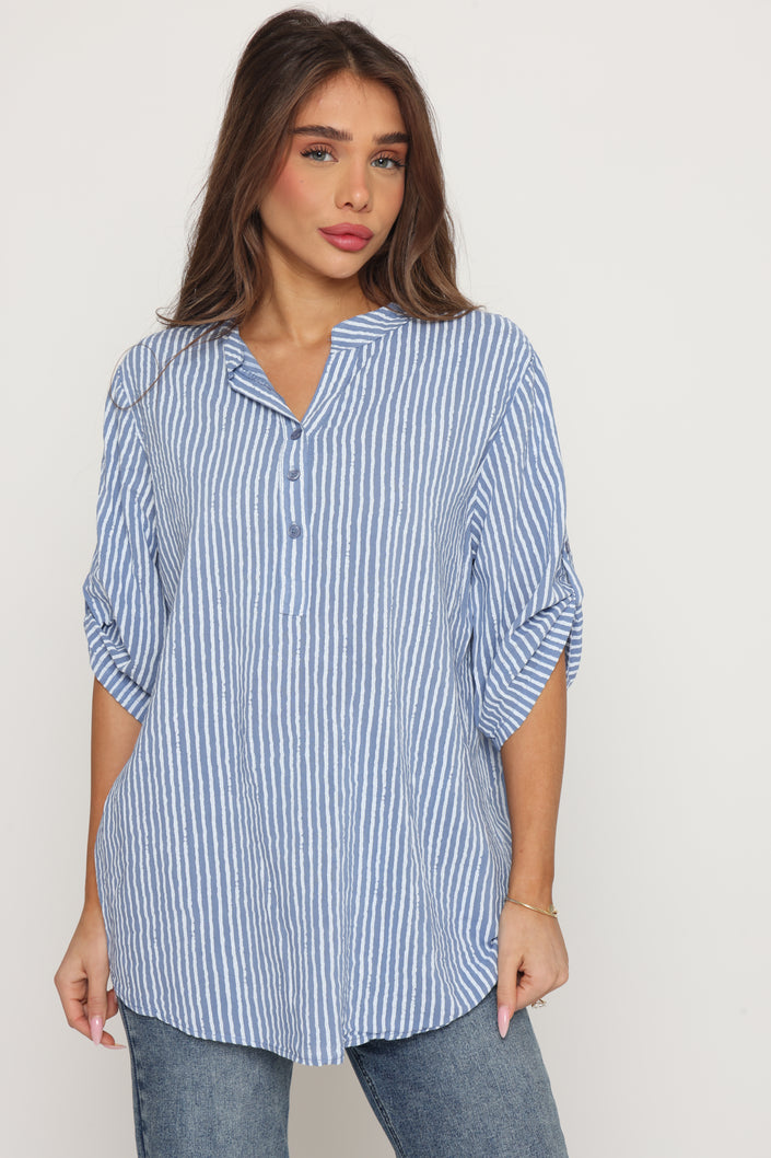 13878 - חולצת שינה פסים