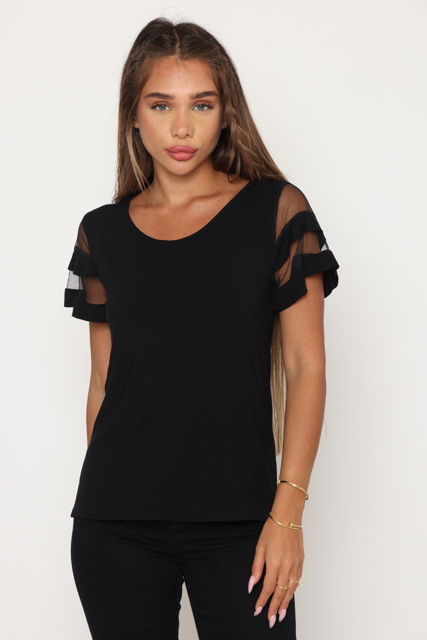 14061 - חולצת שרוול שיפון