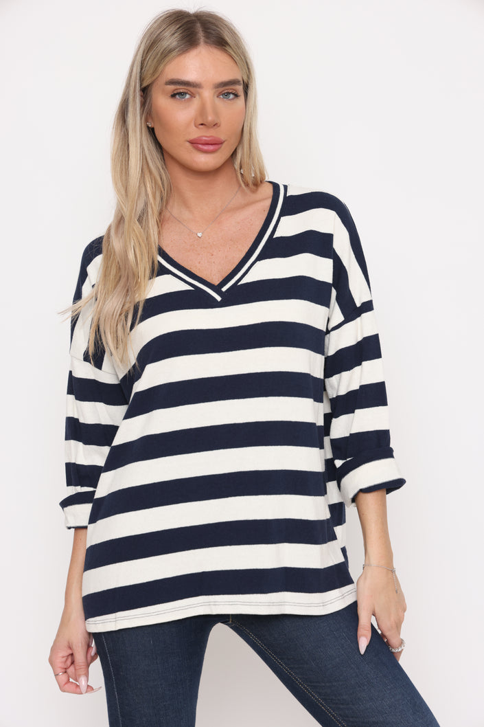 חולצת סריג פסים - 14265