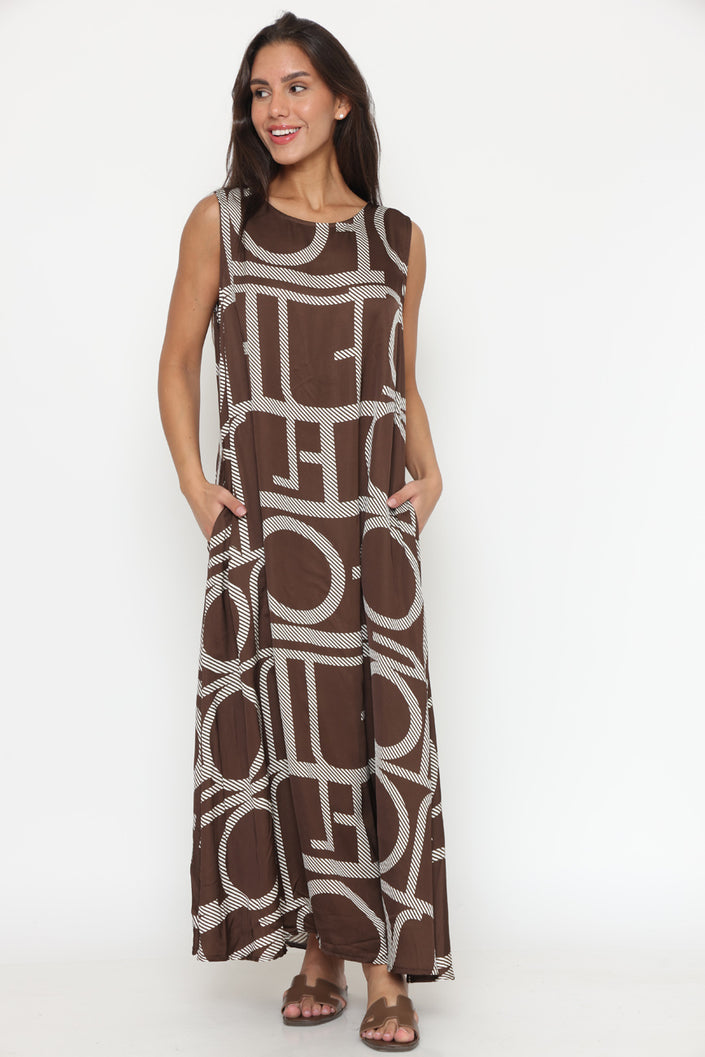 13955 - שמלת סאטן מודפסת