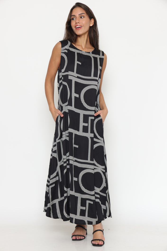 13955 - שמלת סאטן מודפסת