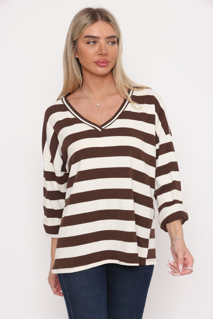 חולצת סריג פסים - 14265