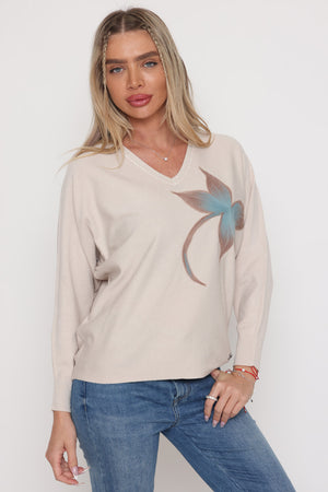 892505 - סריג ריקמה פרח