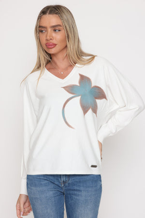 892505 - סריג ריקמה פרח