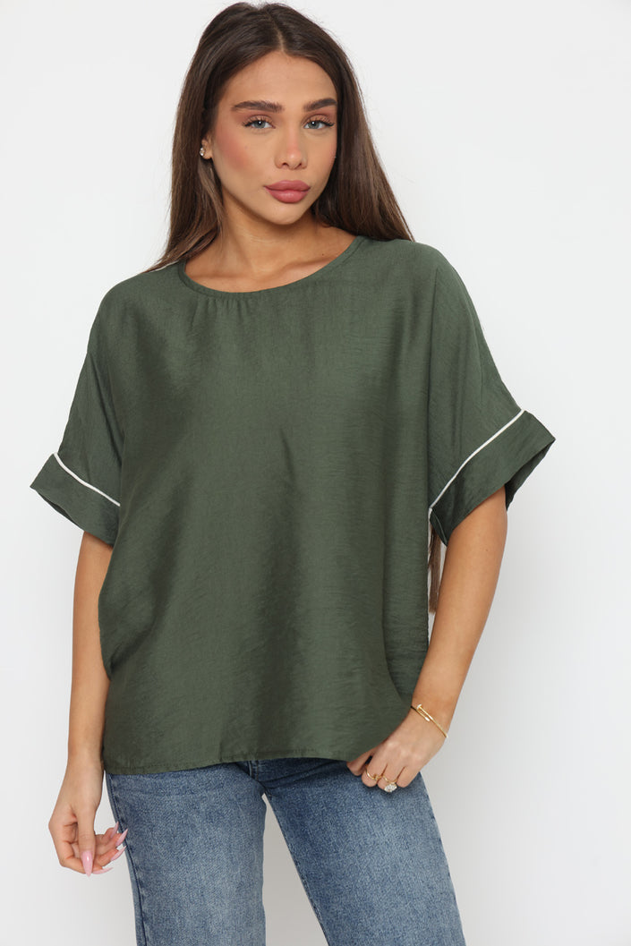 13993 - חולצת שילוב פס