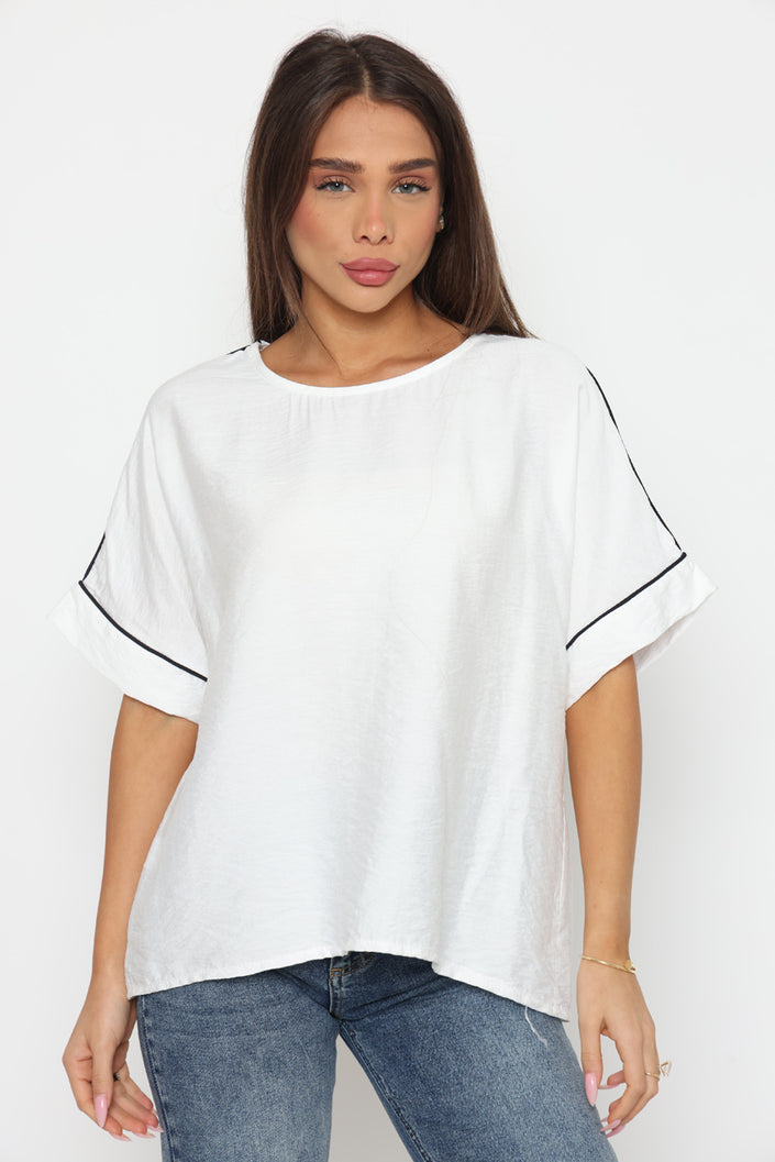 13993 - חולצת שילוב פס