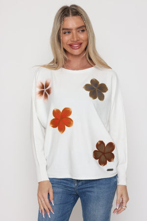 JY11671 - סריג ריקמה פרחים