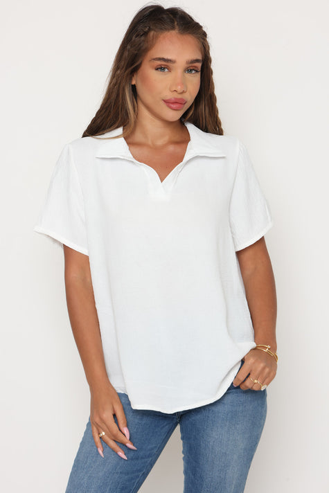 14046 - חולצת וי צווארון