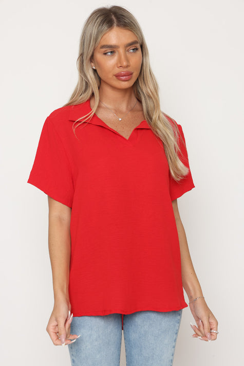 14046 - חולצת וי צווארון