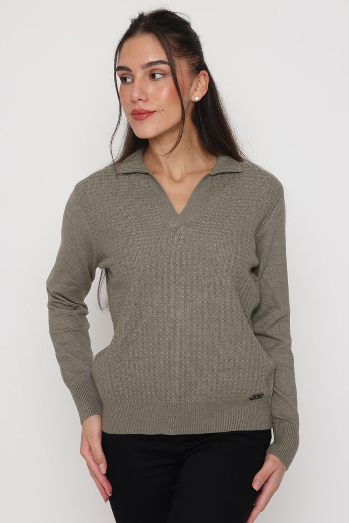 892501 - סריג שילוב צווארון