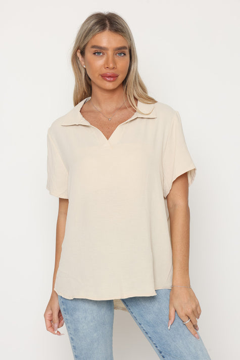 14046 - חולצת וי צווארון