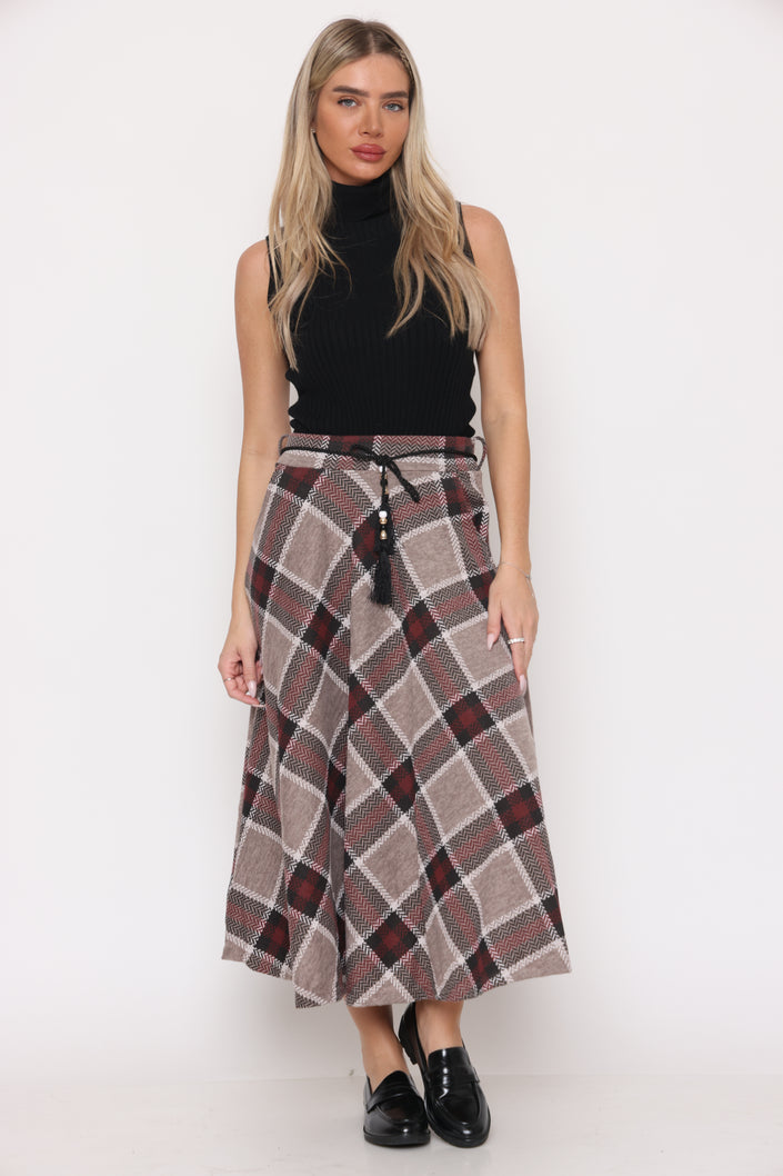 14257 - חצאית פינלנד משובץ