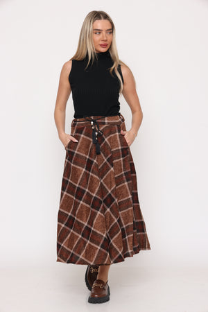 14257 - חצאית פינלנד משובץ