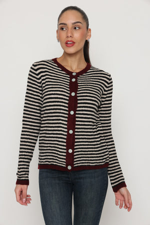 14303-  קרדיגן פסים  שילה