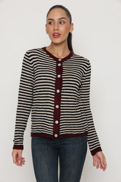 14303-  קרדיגן פסים  שילה