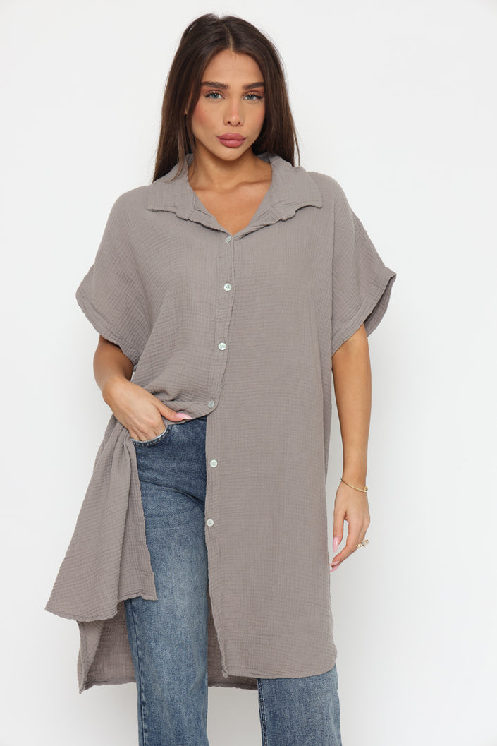 טוניקת פופ צווארון - 13933