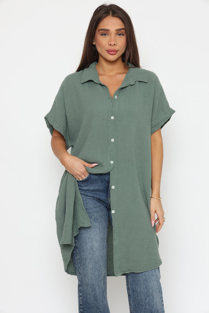 טוניקת פופ צווארון - 13933