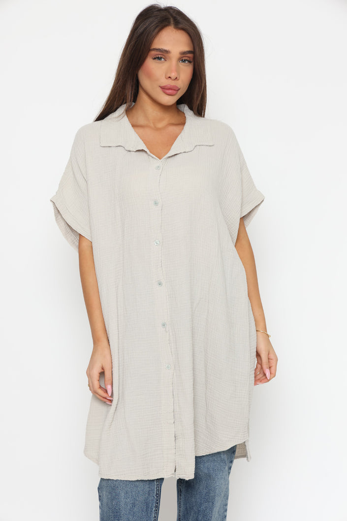 טוניקת פופ צווארון - 13933